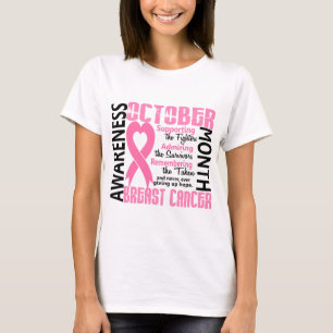 Hjärta 1,5 för bröstcancermedvetenhetmånad t-shirt