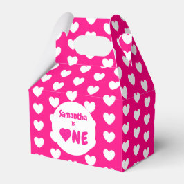 Hjärta 1:a födelsedag presentaskar