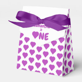 Hjärta 1:a födelsedag presentaskar