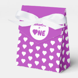 Hjärta 1:a födelsedag presentaskar