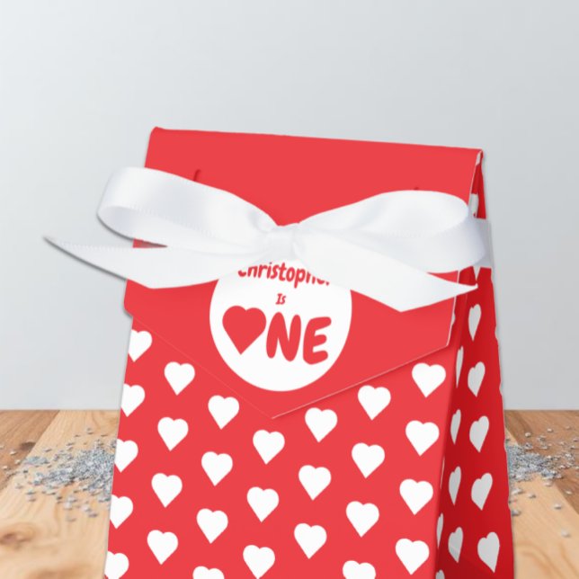 Hjärta 1:a födelsedag presentaskar (Skapare uppladdad)