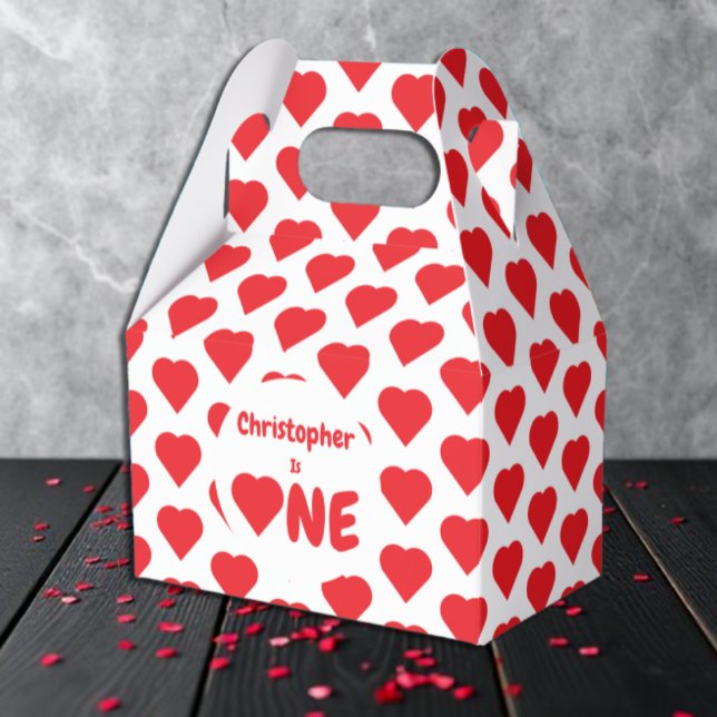 Hjärta 1:a födelsedag presentaskar (Skapare uppladdad)