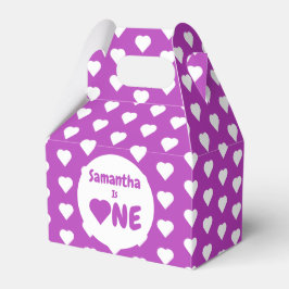 Hjärta 1:a födelsedag presentaskar