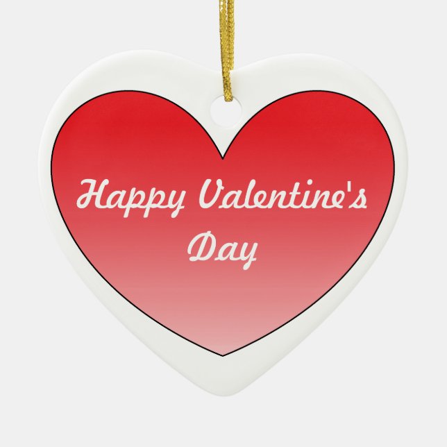 Hjärta 4 julgransprydnad keramik (Framsidan)