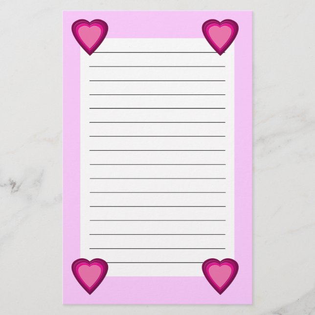 Hjärta 5 brevpapper (Framsida)