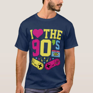 Hjärta 90-tal 1990-tal gamer Outfit Nittiotal Kost T Shirt