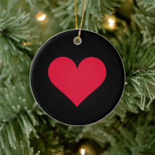 Hjärta Alla Hjärtans Dag Kärlek Hjärta Julgransprydnad Keramik