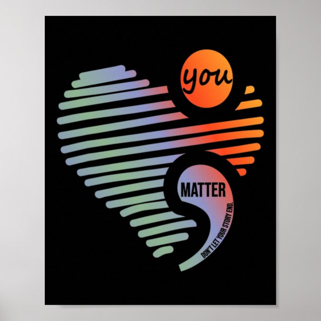 Hjärta att du problem inte låter självmord gå till poster (Framsidan)