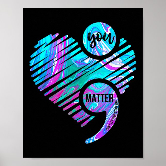 Hjärta att du problem inte låter självmord gå till poster (Framsidan)