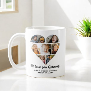 Hjärta att vi Kärlek din familj Fotokollage Kaffemugg