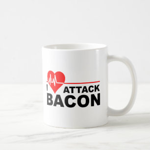 Hjärta Attack Bacon Rolig Mugg