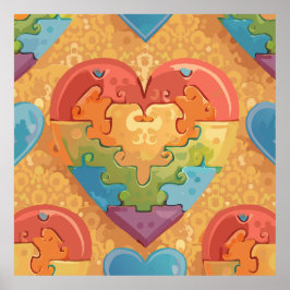 Hjärta autism poster