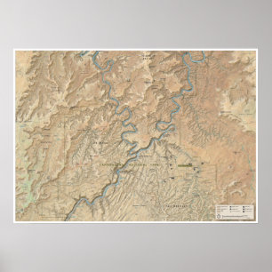 Hjärta av den Canyonlands (Utah) kartaaffischen Poster