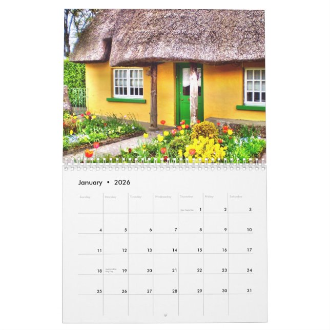 Hjärta av den Irland kalendern Kalender (Jan 2026)