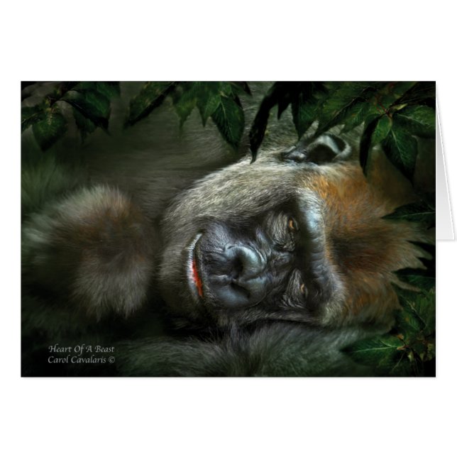 Hjärta av en beast ArtCard Hälsningskort (Framsidan Horizontal)