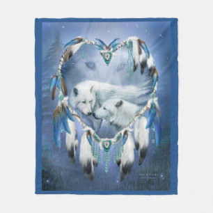 Hjärta av en konstfilt för varg 3 fleecefilt