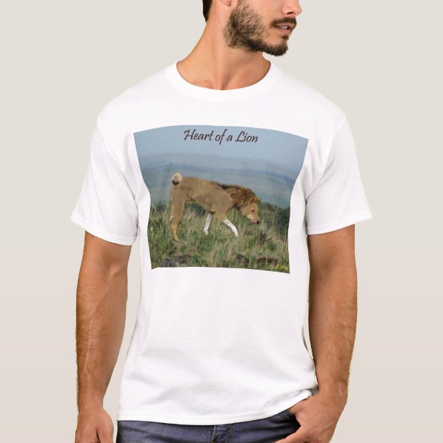 Hjärta av ett lejont tee shirt (Framsida)