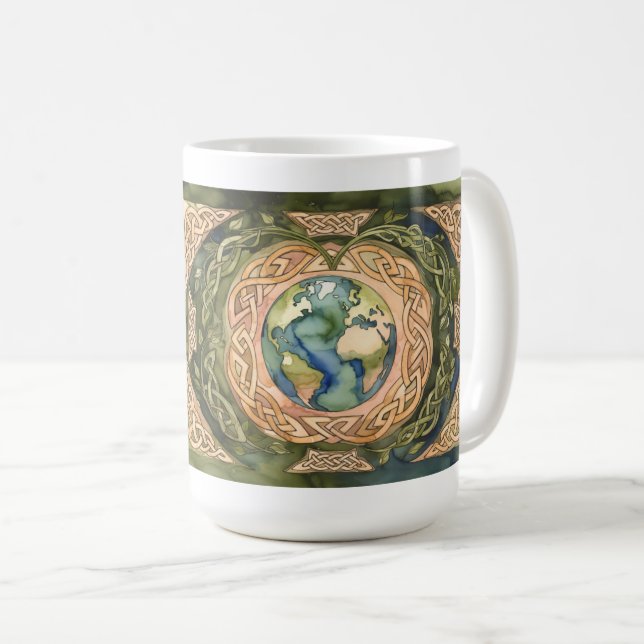 Hjärta av Gaia - Keltisk Livsträd Mugg (Framsida höger)