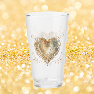 Hjärta av guld Elegant  Glaskopp