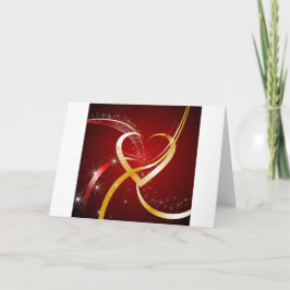 Hjärta Av Guld Hjärtans Kärlek Öde Kort