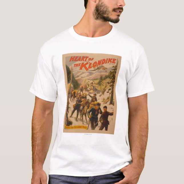 Hjärta av Klondiken - över Chilkoot passera T-shirt (Framsida)