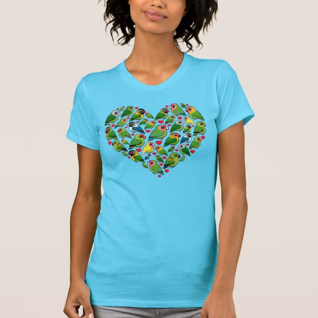 Hjärta av Lovebirds T-shirt (Framsida)