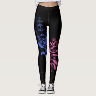 Hjärta av växt- örter skolar damasker leggings