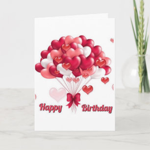 "HJÄRTA BALLOONER" FÖR DIN **BIRTHDAY** KORT
