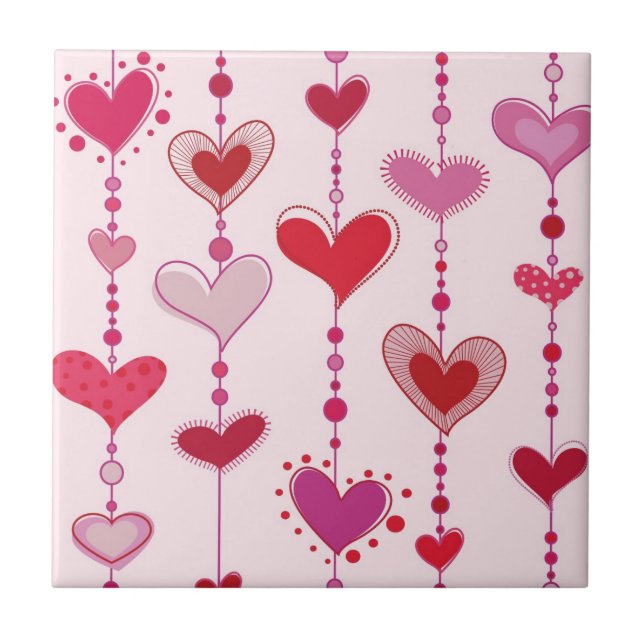 Hjärta belägger med tegel kakelplatta (Framsidan)