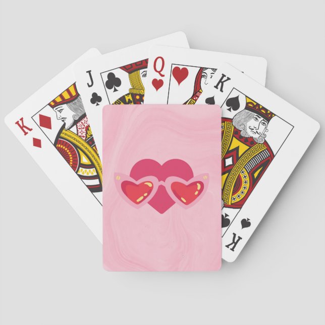 Hjärta Bin Poker Kort Casinokort (Baksidan)