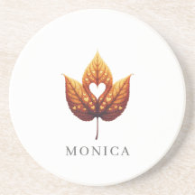 Hjärta blad minimalistisk orange personlig