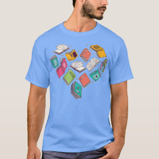 Hjärta Bok för Bok Älskare T Shirt