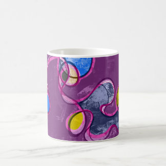 Hjärta Chakra (lila version) abstrakt kaffemugg