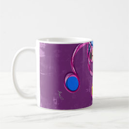Hjärta Chakra (lila version) abstrakt kaffemugg