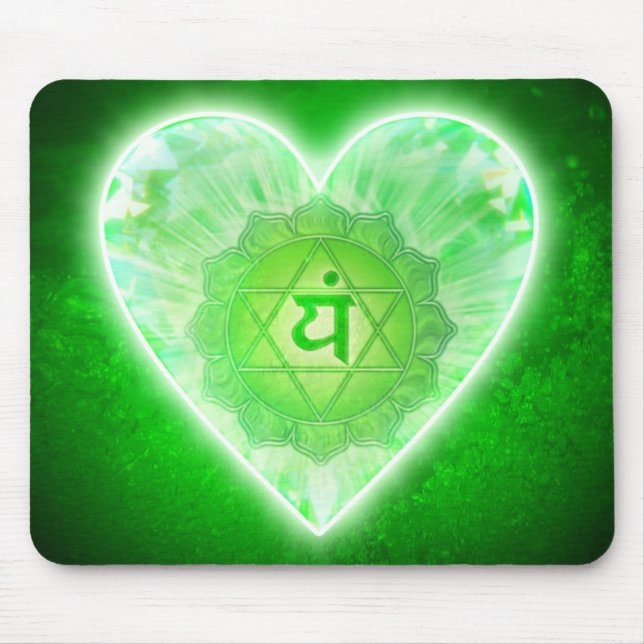 Hjärta Chakra Mousepad Musmatta (Framsidan)