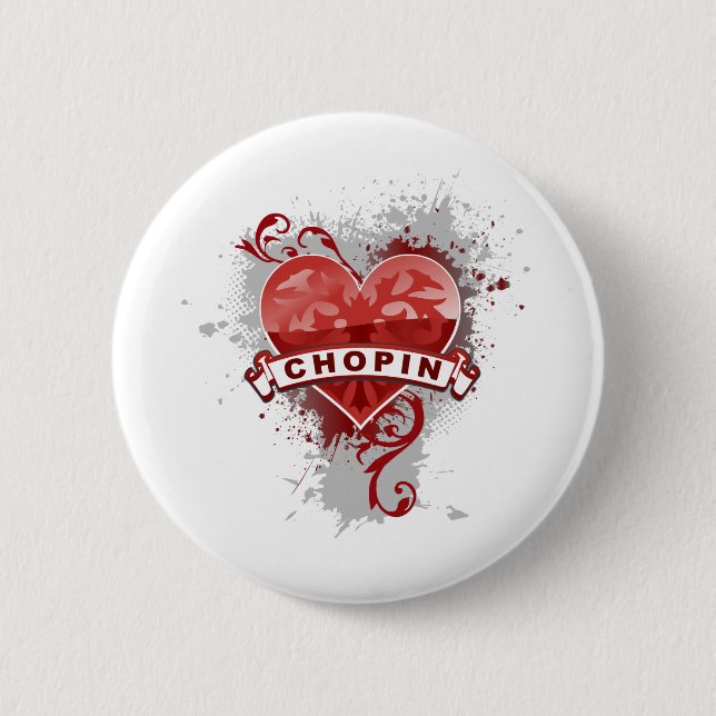Hjärta Chopin Knapp (Framsida)