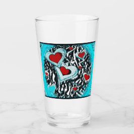 Hjärta daterar öde för kärlekdrinkhjärtor öde glaskopp