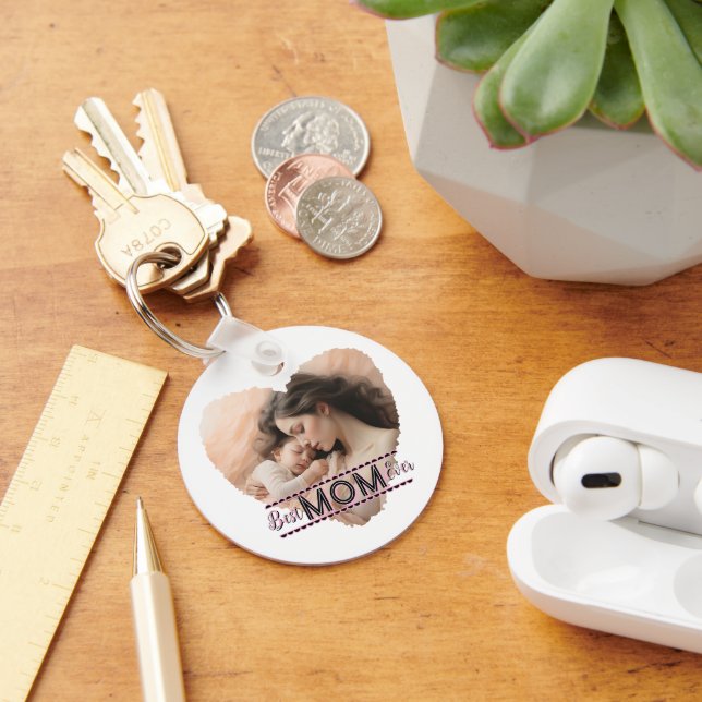 Hjärta dig, bästa Mamma någonsin Nyckelring (Skrivbord)