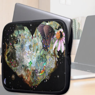 Hjärta din värld 2 laptop fodral