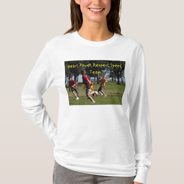 Hjärta driver, respekt, Spee… Tee Shirt (Framsida)