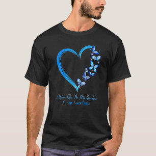 Hjärta Fjäril Jag Har Blått För Min Sonson Autism T Shirt