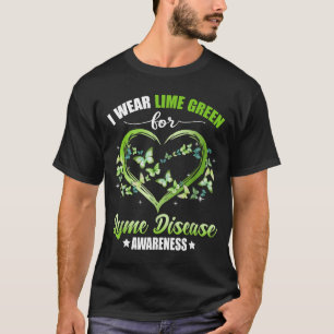 Hjärta Fjäril Jag Har Grönt För Lymesjukdom Medvet T Shirt