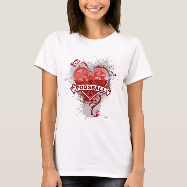 Hjärta Foosball T-shirt (Framsida)