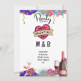 Hjärta för Alla hjärtans dag [festa spara datumet] Inbjudningar