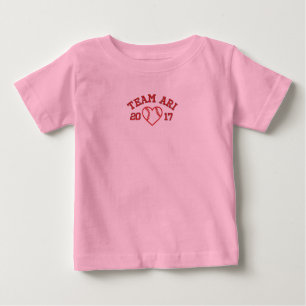 Hjärta för baseball för det lagAri småbarn ruf Tee