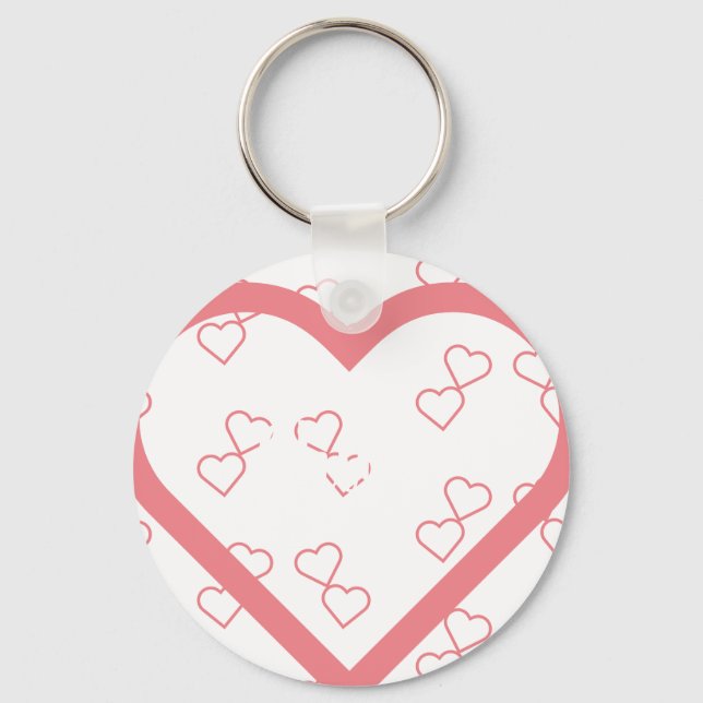 Hjärta för eget namn för baby nyckelring (Framsida)