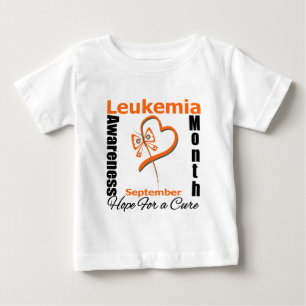 Hjärta för fjäril för Leukemiamedvetenhetmåna Tee