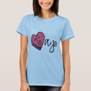 Hjärta för godis för kärlekklapp t shirt