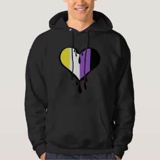 Hjärta för icke-binär Pride Hoodie