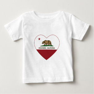 hjärta för Kalifornien flaggaoceanside Tee